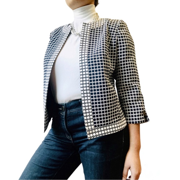 Laundry By Shelli Segal Jackets & Blazers - ★ NWT Laundry by Shelli Segal Structured Open Blazer - Navy Blue/White ★
